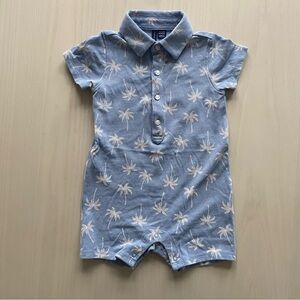 Janie and Jack Baby Palm Pique Polo Romper
